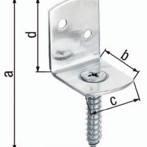 Flechtzaunhalter 83x32x30x38mm VA ma L-Form GAH, 1 Stück