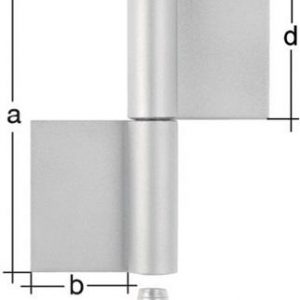 Konstruktionsband Typ K04 2tlg.zAnschweißen EdelstahlRundkopf 160/50/14/80mm GAH