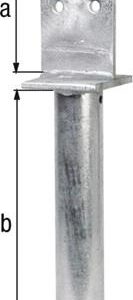 T-Pfostenträger 130x500x80x90mm STA roh TZN GAH