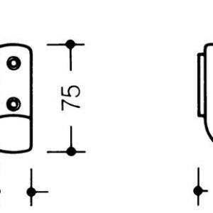Garderobenhaken 477.90.060 einfach A.48mm PA reinweiß 99 H.75mm HEWI