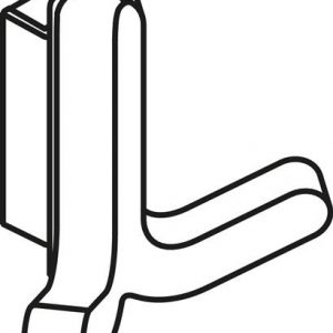 Doppelhaken Ser.477 matt,elastisch Ku.(TPU) 74 apfelgrün H.69mm HEWI