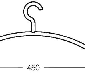 Kleiderb.570.1 99 Ku.99 reinweiß B.450mm H.190mm HEWI