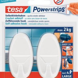 Deko Hak.Powerstrips® Hak.LARGE 58013 Gr.L (70x37 mm) ov.weiß