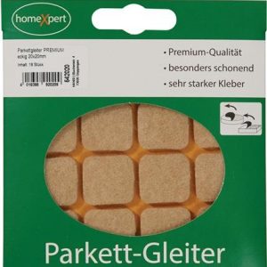 Parkettgleiter Premium 20 x 20mm Filz natur eck.selbstkl.