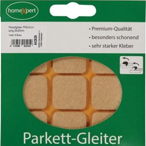 Parkettgleiter Premium 25 x 25mm Filz natur eck.selbstkl.