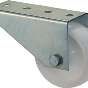 Torbockrolle D.80mm Trgf.50kg m.Platte Ku.BS ROLLEN