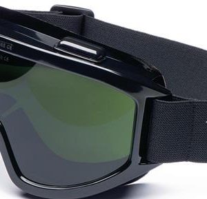 Vollsichtschutzbrille 601 EN166,EN169,EN175 Rahmen grau/Scheibe grün IR5 PC