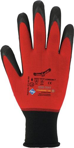 Handschuhe Condor Gr.10 rot/schwarz EN 388 EN 407 PSA II ASATEX - VPE: 12