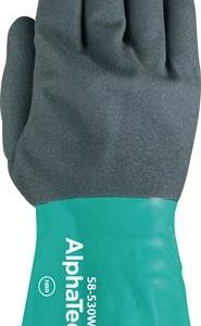 Chemiehandschuh Alpha-Tec 58-530W Gr.10 grün/grau EN 388,EN 374,EN 1149 Kat.III - VPE: 6