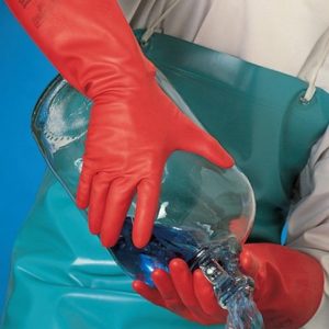 Chemiehandschuh AlphaTec Sol-Vex 37-900 Gr.8 rot EN 388,EN 374,ISO 9001 - VPE: 12