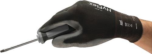Handschuhe HyFlex 11-601 Gr.10 schwarz/grau EN 388 PSA II Nyl.m.PU ANSELL - VPE: 12