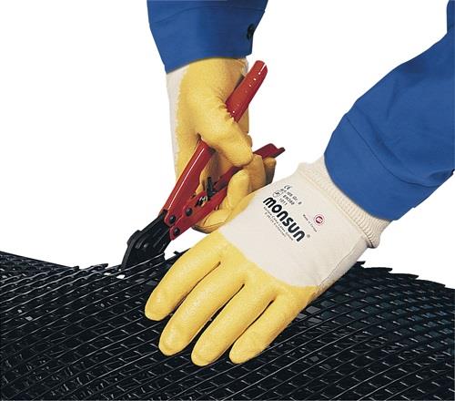 Handschuhe Monsun 105 Gr.9 curry BW-Trikot m.Nitril EN 388 PSA II HONEYWELL - VPE: 10