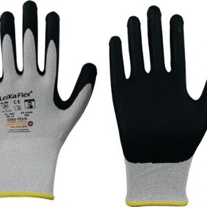 Handschuhe LeikaFlex® Touch 1464 Gr.10 grau/schwarz EN 388 PSA II 12 - VPE: 12