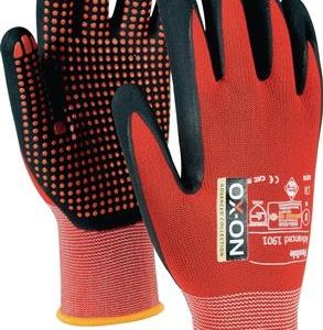 Handschuh Flexible Advanced 1901 Gr.10 schwarz/rot EN388 EN420+A1 PSA II OX-ON - VPE: 12