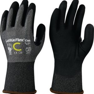 Schnittschutzhandschuhe LeiKaFlex® CUT RL 1636 Gr.8 grau/schwarz EN 388 PSA II - VPE: 12