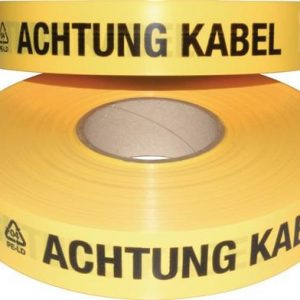 Trassenwarnband Aufdruck Achtung Kab.B.40mm L.250m gelb