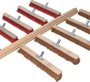 Besenset je 5 Kokos-/Elaston L.600mm m.10 Stielen L.1400mm