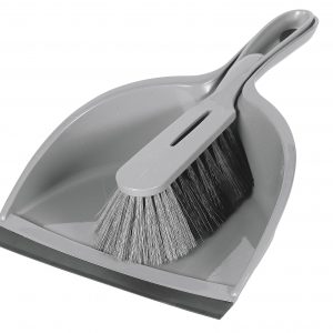 RIVAL Kehrgarnitur Recyclingkunststoff Polymexfaser grau 22x33cm