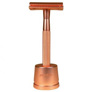 PANDOO Rasierhobel 1 Rasierhobel inkl. Halterung & 10 Rasierklingen