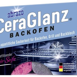 ABRAZO Schwamm 'CeraGlanz Backofen' 2er Pack Edelstahlwoll-Pad, Schwamm