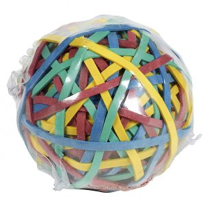 Gummiringball 100g. mehrfarbig